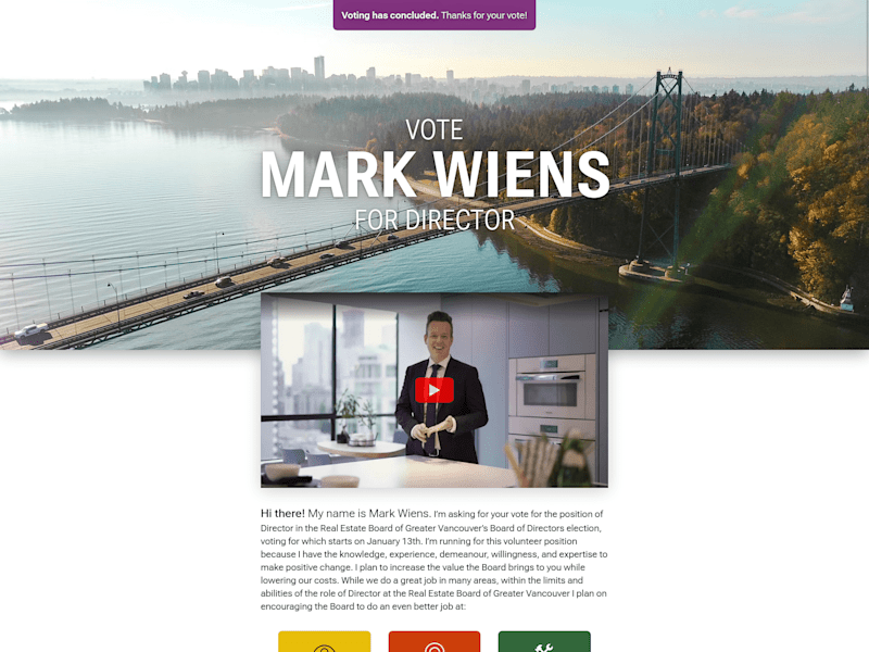Cover image for Vote Mark Wiens