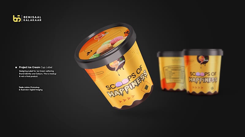 Cover image for Ice Cream Label With MockUp on Behance