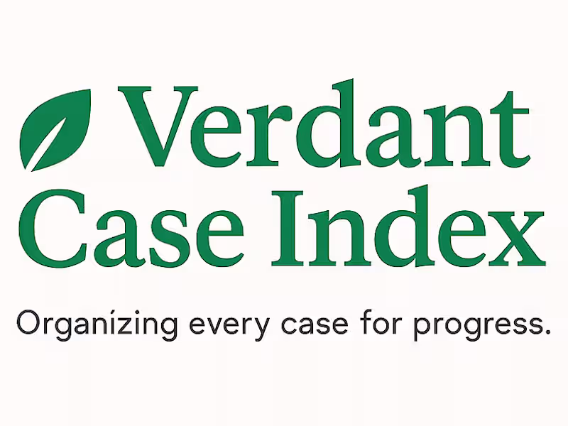 Cover image for Verdant Case Index