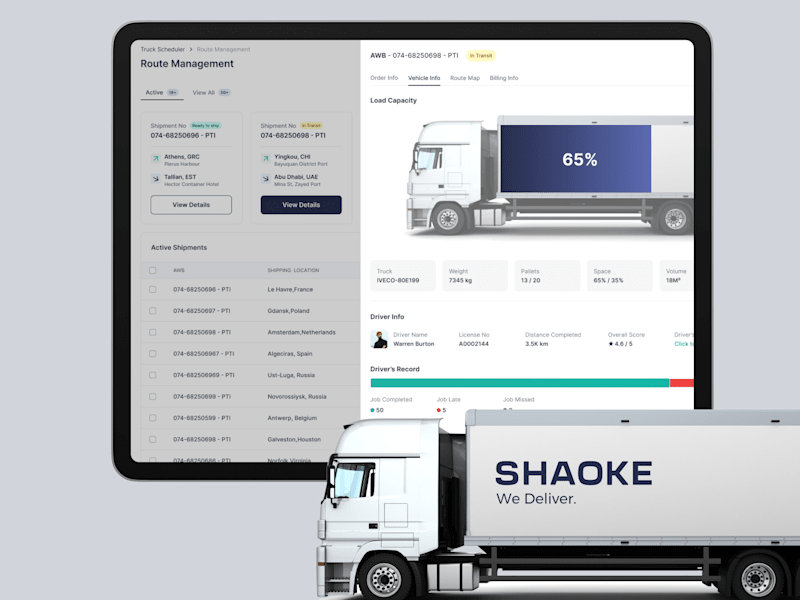 Cover image for Shaoke - Logistics Application Design :: Behance