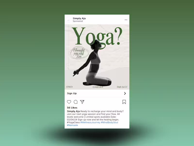 Cover image for Find Your Flow: Yoga Session Promo Design