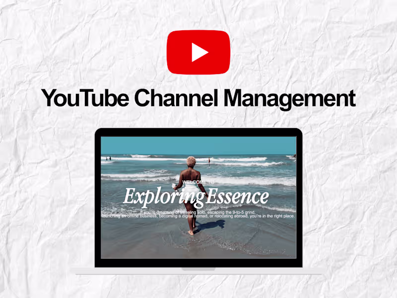 Cover image for YouTube Channel Management and Video Editing