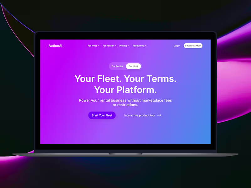 Cover image for Website Design for AetherAI