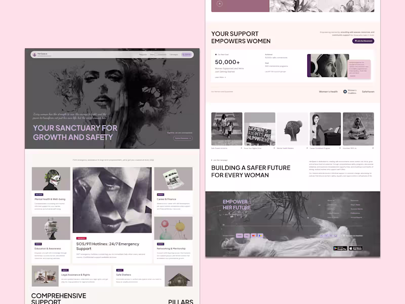 Cover image for HerSpace — A Safe Digital Space Built for Women