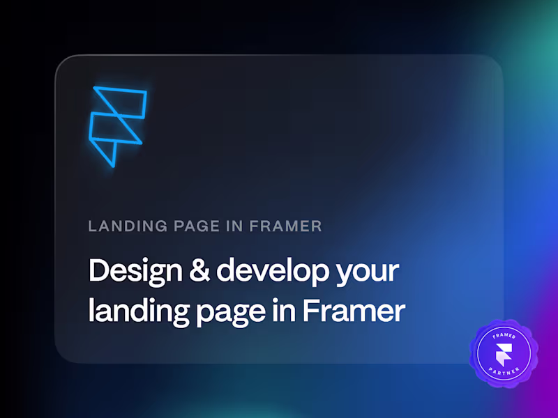 Cover image for Landing Page in Framer (Design & Development)