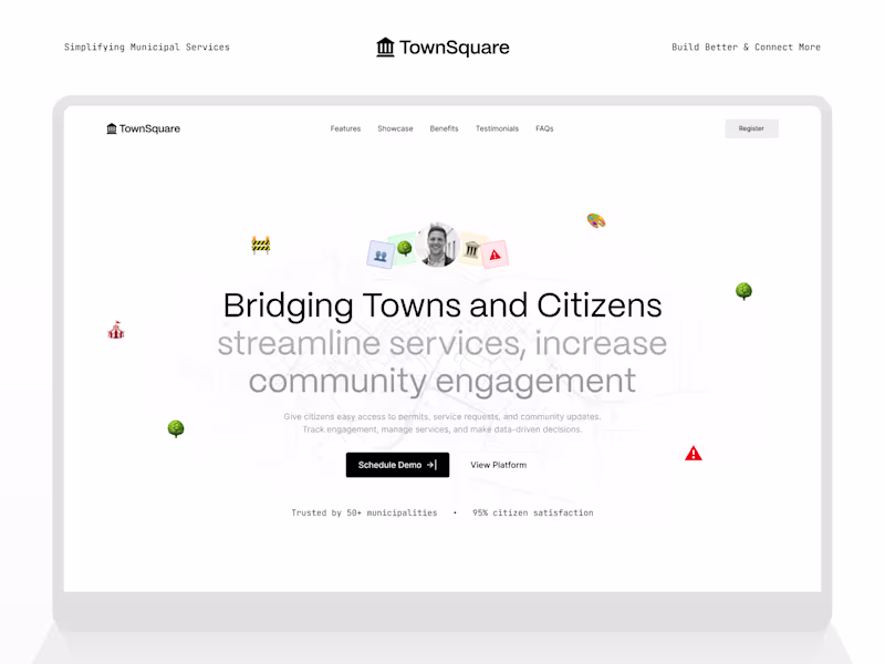 Cover image for TownSquare - Brand Identity and Website