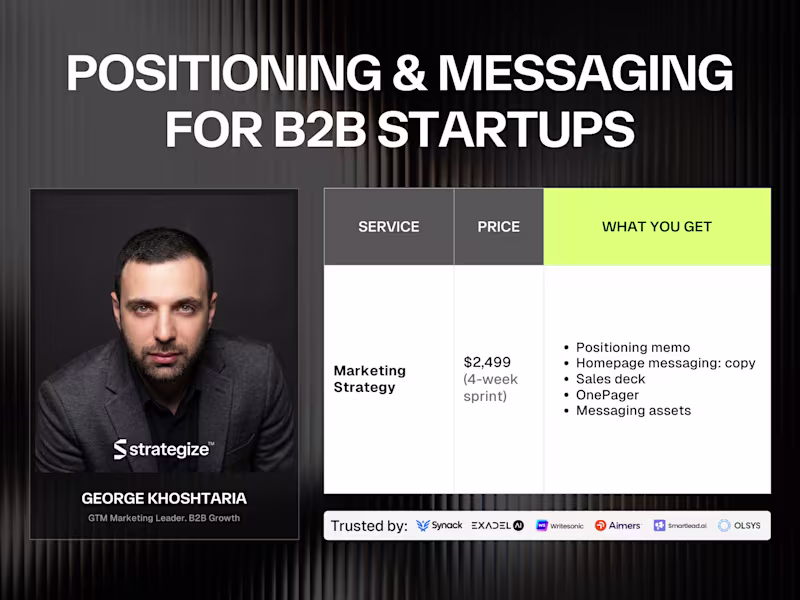 Cover image for Marketing Strategy for B2B Software Startups