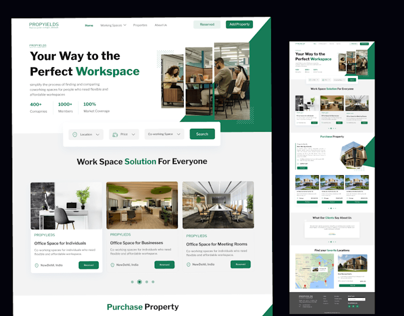 Cover image for Co-Working Place Langing Page