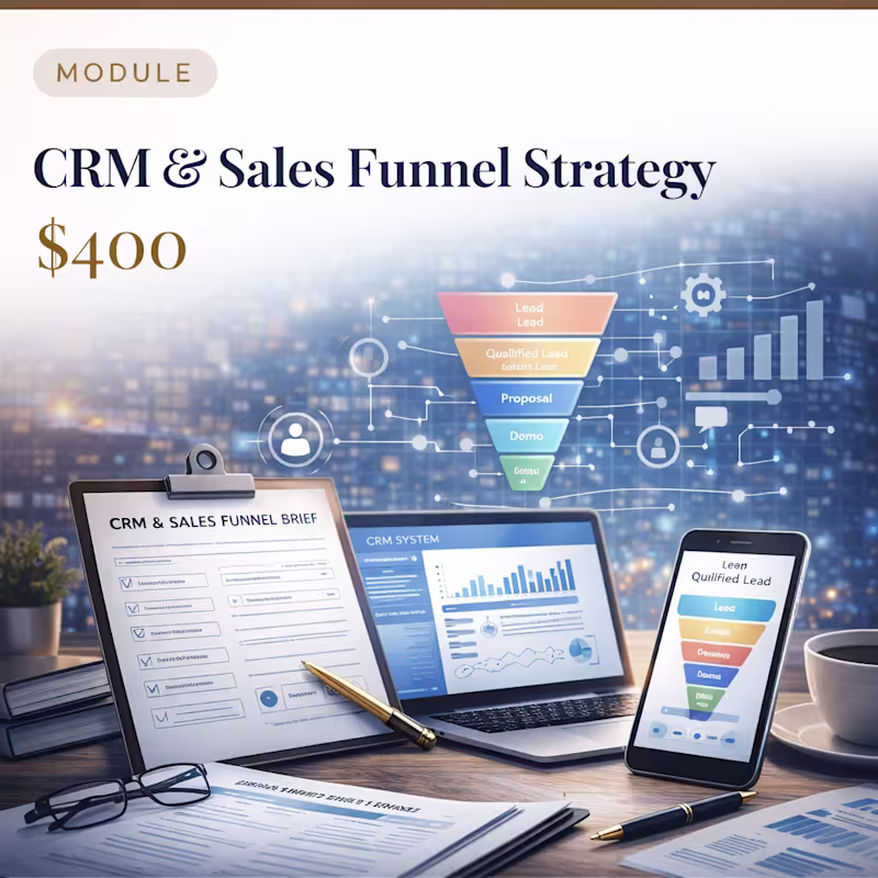 Cover image for CRM & Sales Funnel Strategy (ADD-ON MODULE)