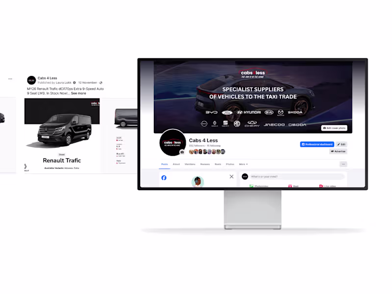 Cover image for Lead Generation and Social Media Management for Cabs4Less