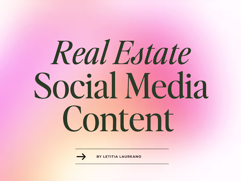 Cover image for Real Estate Social Media Content Samples