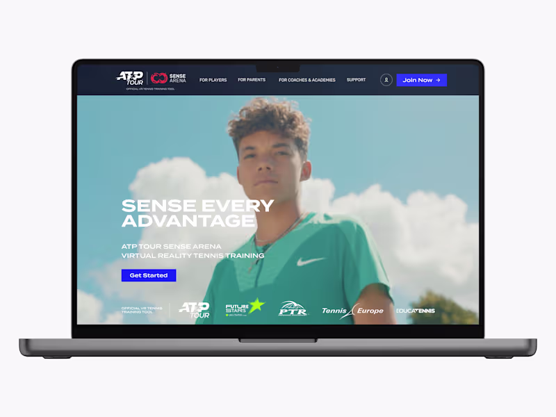 Cover image for SenseArena Tennis Website UI/UX