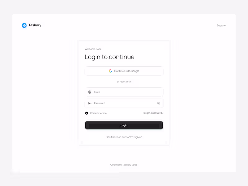 Cover image for Simple log in page