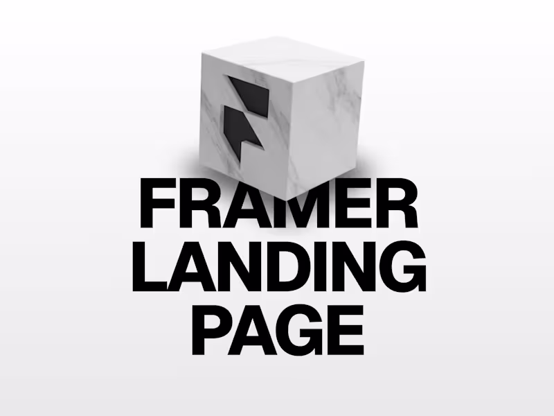 Cover image for High-Converting Framer Landing Page (Design + Development)