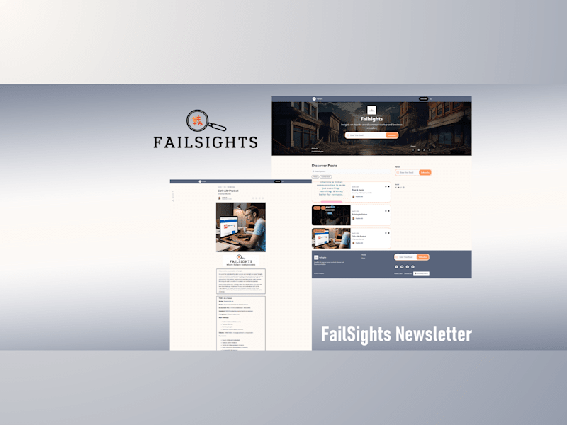 Cover image for FailSights Newsletter Design and Launch