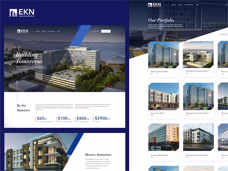 Cover image for Dynamic Website Design for EKN Development