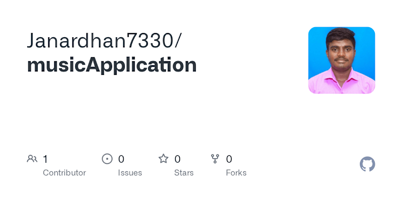 Cover image for GitHub - Janardhan7330/musicApplication