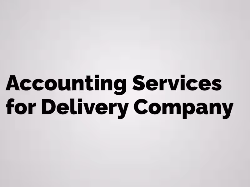Cover image for Bookkeeping & Invoicing for Delivery Services