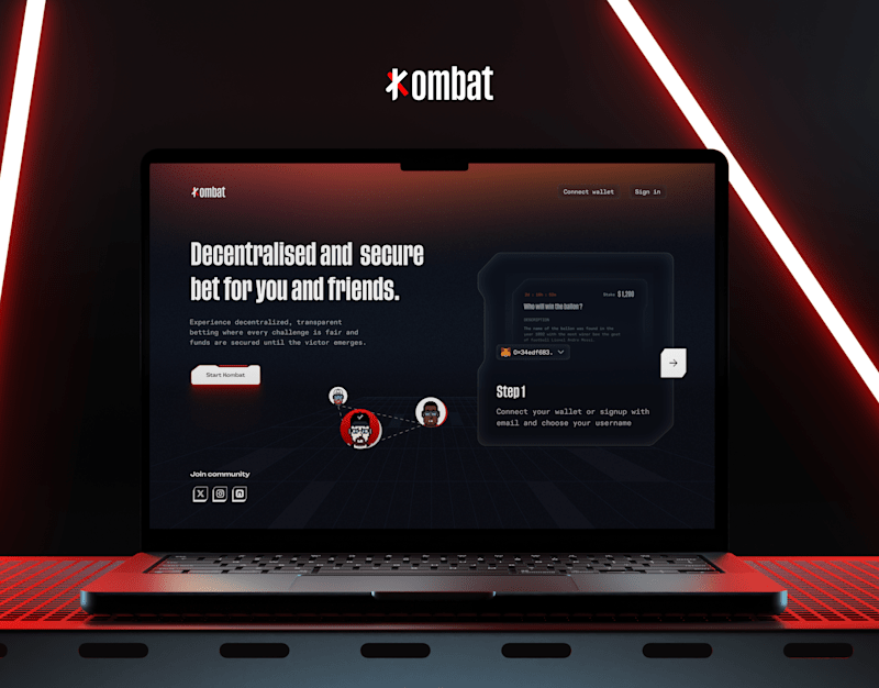 Cover image for KOMBAT: Decentralised wager platform