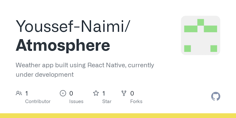 Cover image for GitHub - Youssef-Naimi/Atmosphere: Weather app built using Reac…