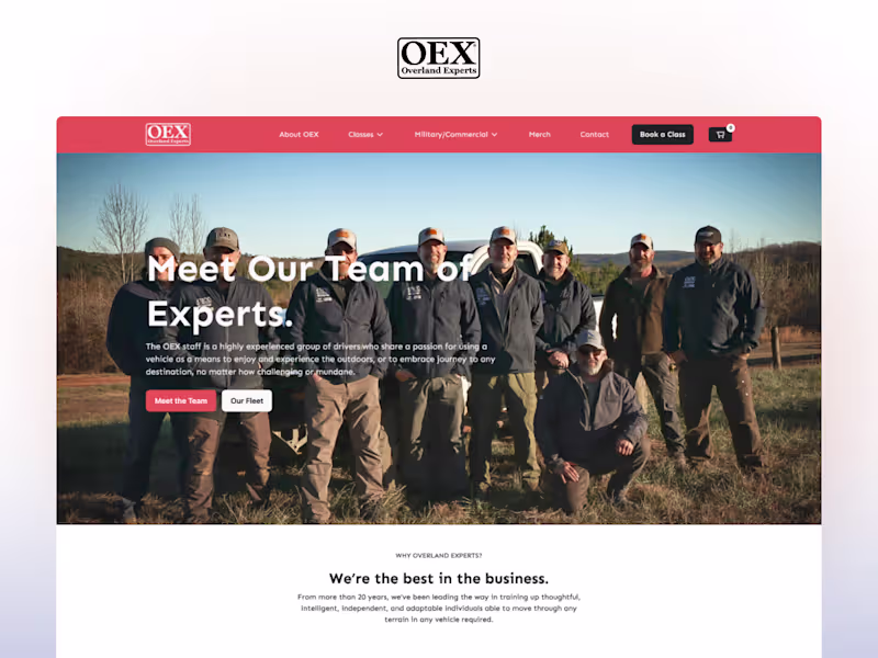 Cover image for Overland Experts · Website design & development in Webflow