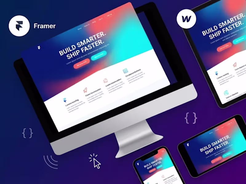 Cover image for Framer/Webflow Landing Page - Design to Live