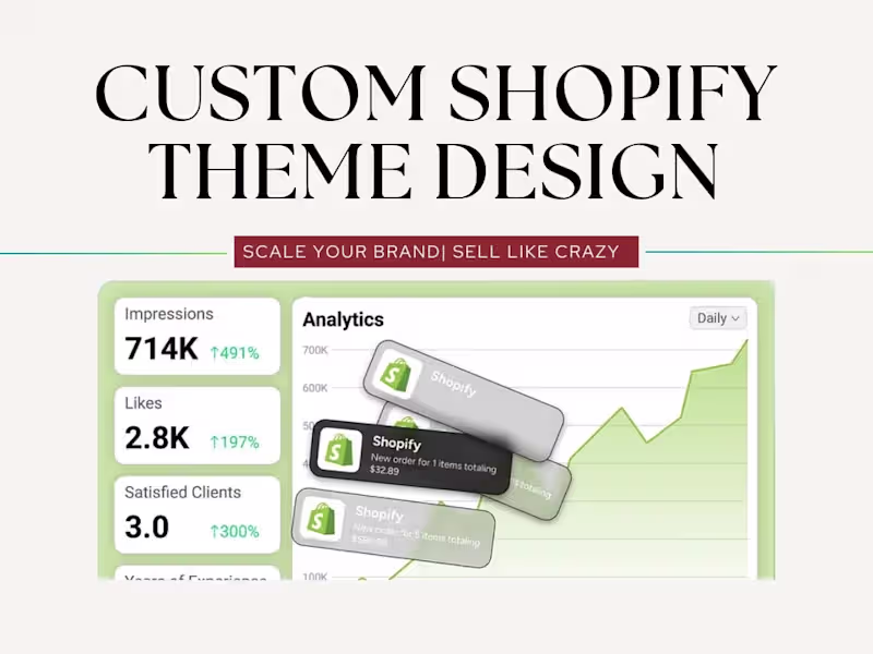 Cover image for Premium Shopify Store Creation – Launch Your Dream Store!