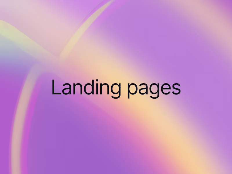 Cover image for Multiple landing pages