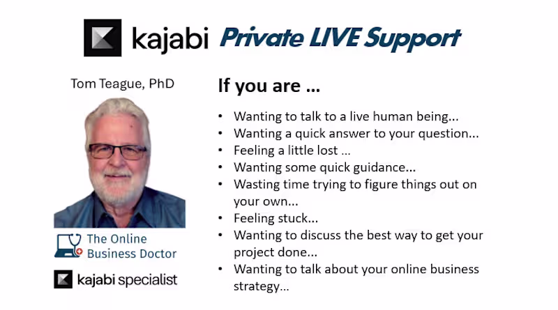 Cover image for Private LIVE Support - 90 minutes