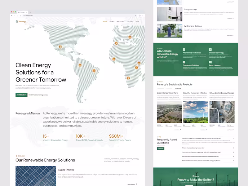 Cover image for Renergy - Landing Page