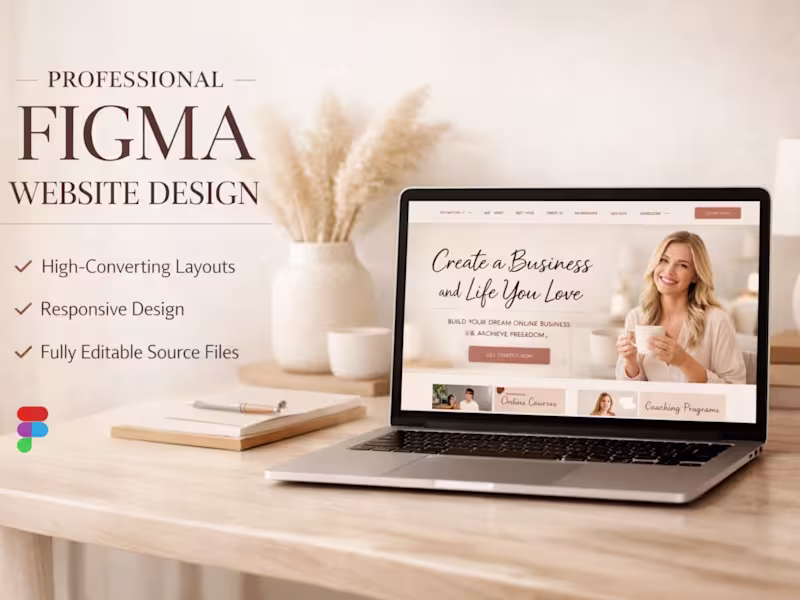 Cover image for I will do Figma website design, website mockup, saas dashboard