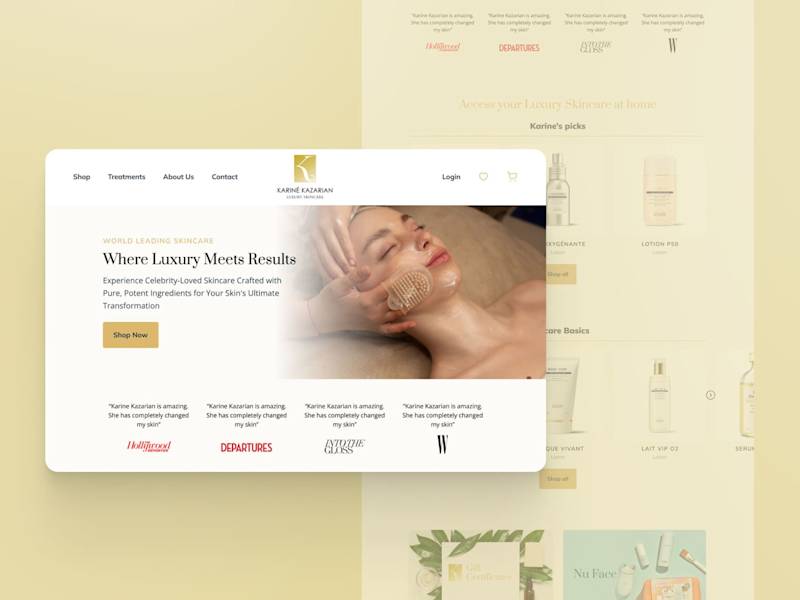 Cover image for Kariné Kazarian: Luxury Skincare Website Redesign