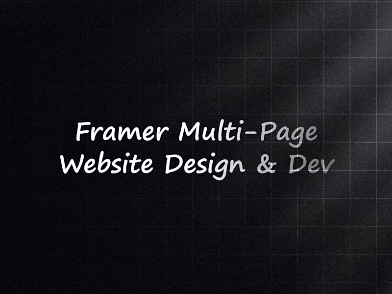 Cover image for Framer Multi-Page Website (Design & Development)