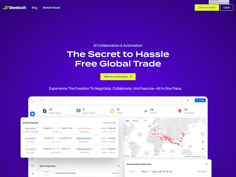 Cover image for Beebolt shipping container web app
