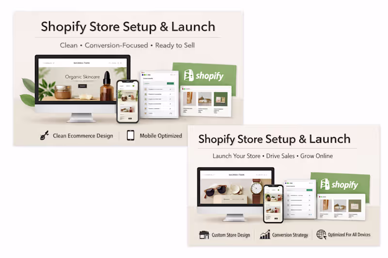 Cover image for Shopify Store Setup & Launch for Product Brands