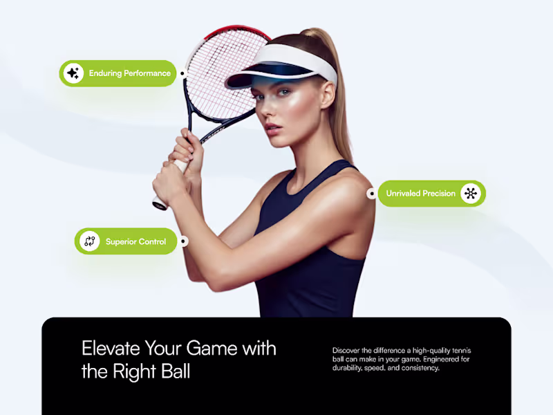 Cover image for FitPeak — Premium Tennis Brand Website UI/UX Design