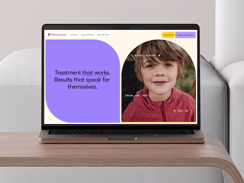 Cover image for Wholemind Psychology (Web Design / Brand Identity