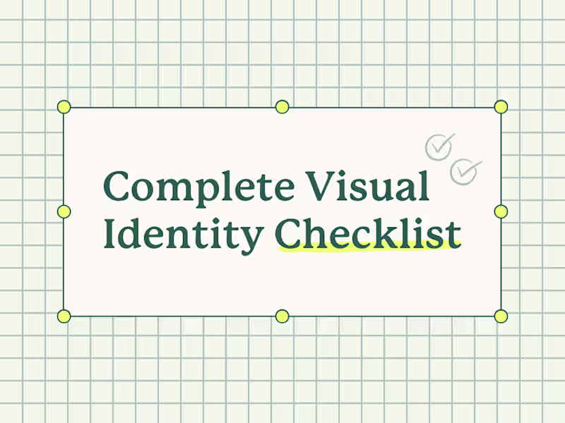 Cover image for The complete checklist to create your brand's visual identity