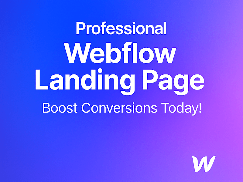 Cover image for High-Converting Webflow Landing Page Design