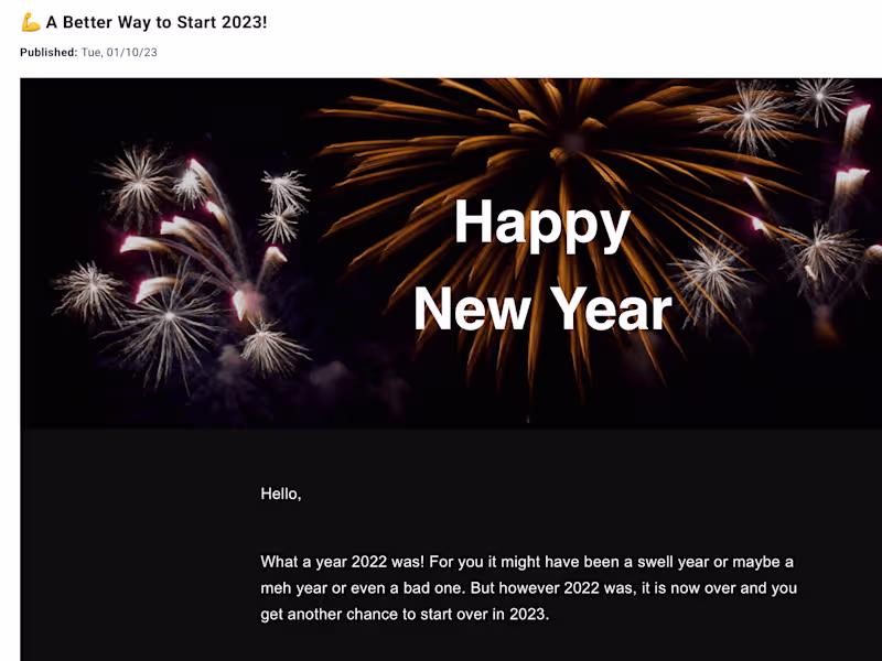 Cover image for Season Greeting Email