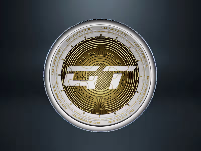 Cover image for 3D for crypto  company "Go Traffic"