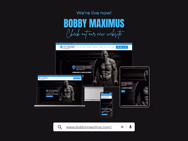 Cover image for Personal Trainer website for Bobby Maximus