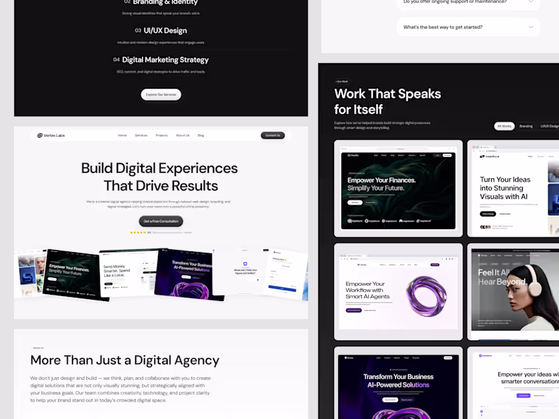Cover image for Vertex Labs – Digital Agency Web Design