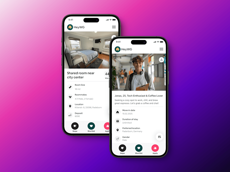 Cover image for HeyWG website and app design