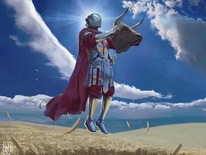 Cover image for Rode Art on Instagram: “A futuristic depiction of Mithras, a go…