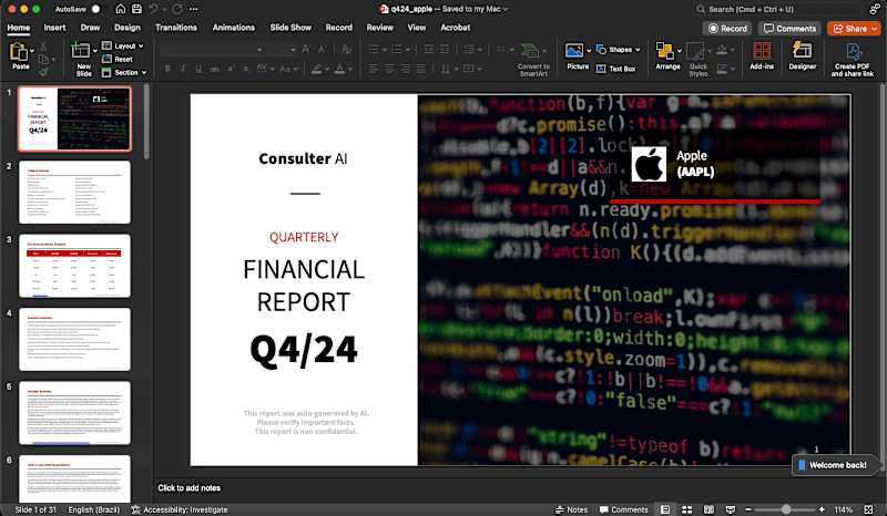 Cover image for AI-Generated Quarterly Financial Reports at Scale 