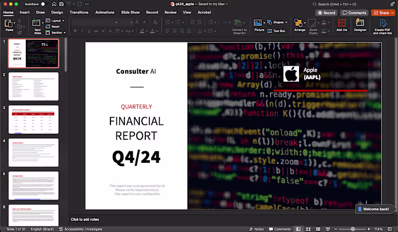 Cover image for AI-Generated Quarterly Financial Reports at Scale 
