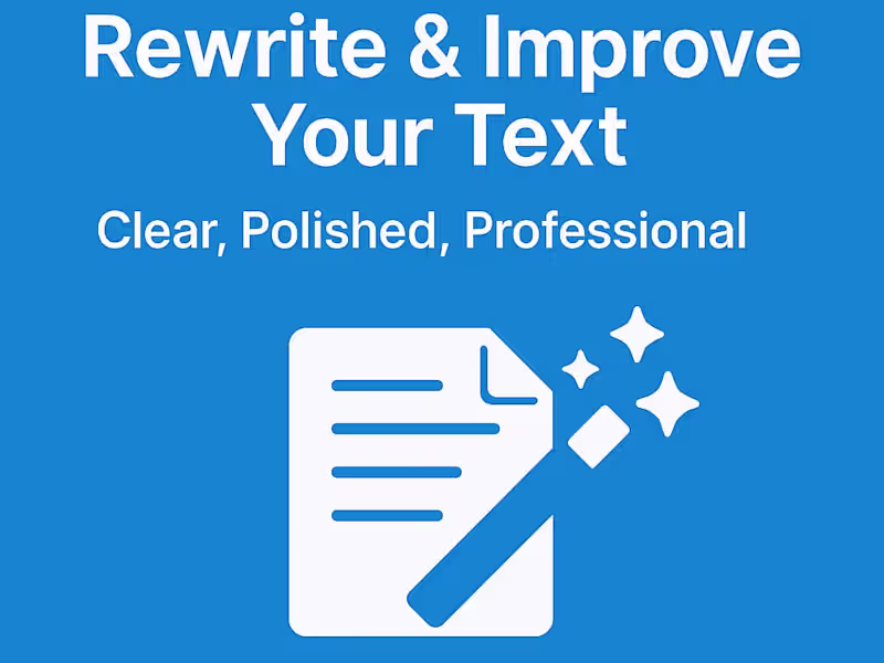 Cover image for Rewrite & Improve Your Text (Clear, Polished, Professional)
