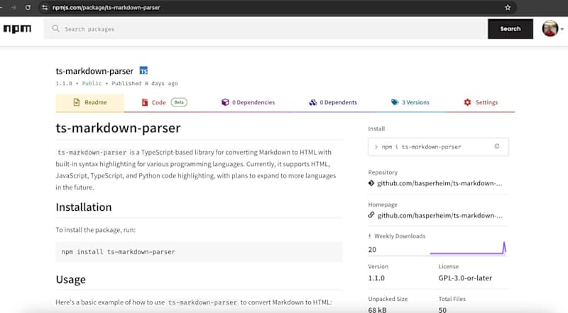 Cover image for Published an NPM Package That Converts Markdown to HTML