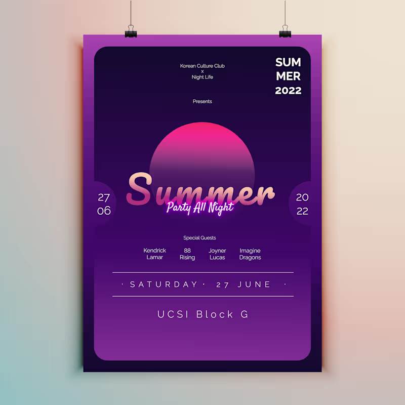 Cover image for Summer Party Poster Design :: Behance